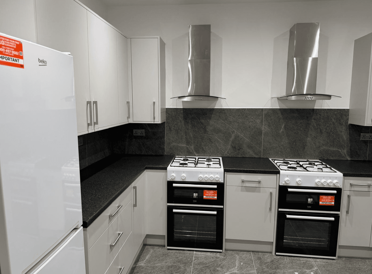 Kitchen — fridge & double cooker